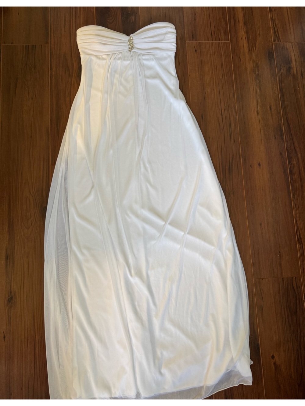 White Strapless Maxi Dress